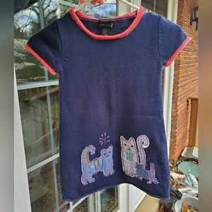 Kitty patch sweater dress